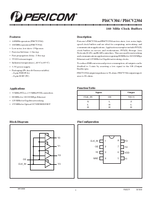 PI6CV2304 Datasheet PDF Pericom Semiconductor Corporation