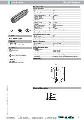 NBB8-18GM60-A0-V1 Datasheet PDF Pepperl+Fuchs Inc.
