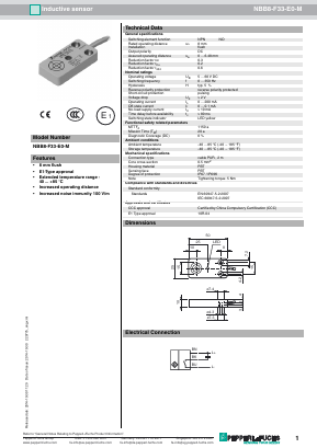 NBB8-F33-E0-M Datasheet PDF Pepperl+Fuchs Inc.