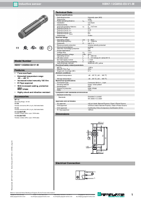 NBN7-12GM50-E0-V1-M Datasheet PDF Pepperl+Fuchs Inc.