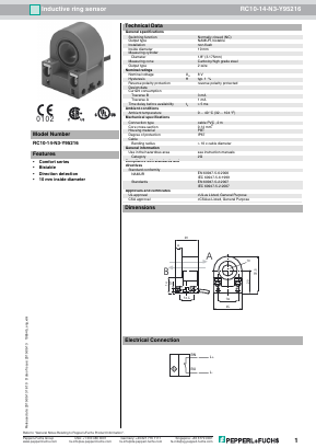 RC10-14-N3-Y95216 Datasheet PDF Pepperl+Fuchs Inc.