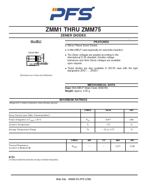 ZMM3 Datasheet PDF Shenzhen Ping Sheng Electronics Co., Ltd.