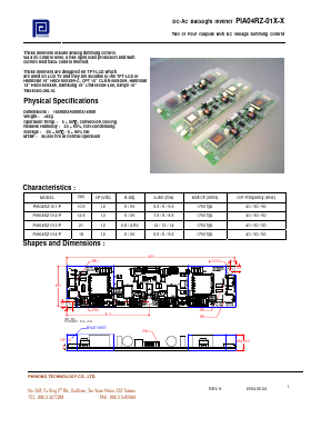 PIA04RZ-01X-X Datasheet PDF Phihong USA Inc.