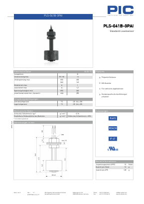 PLS-041B-3PAI Datasheet PDF PIC GmbH