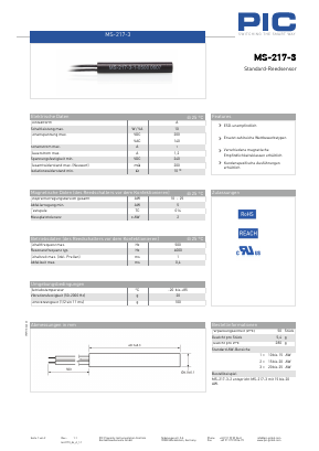 MS-217-3-1 Datasheet PDF PIC GmbH