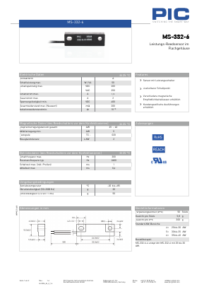 MS-332-6 Datasheet PDF PIC GmbH