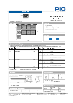 HS-324-01-0300 Datasheet PDF PIC GmbH