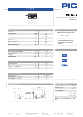 MS-324-5-5 Datasheet PDF PIC GmbH