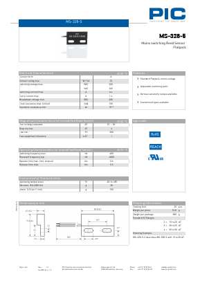 MS-328-5-3 Datasheet PDF PIC GmbH