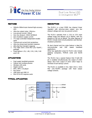 PL2211-18UZ Datasheet PDF Power IC Ltd.