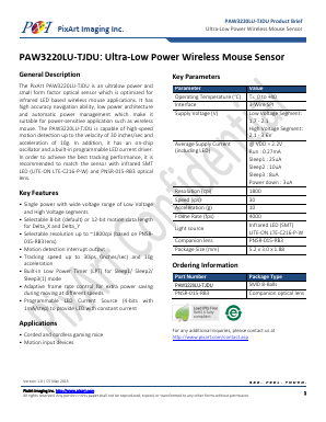 PAW3220LU-TJDU Datasheet PDF Pixart Imaging Inc.