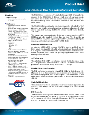 OXU810SE Datasheet PDF PLX Technology