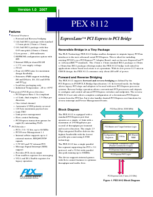 PEX8112RDK-F Datasheet PDF PLX Technology
