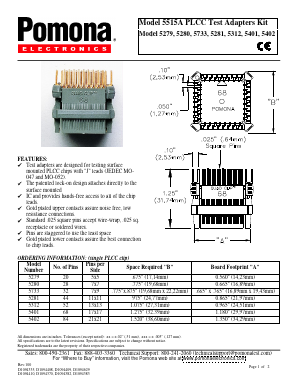 5280 Datasheet PDF Pomona Electronics