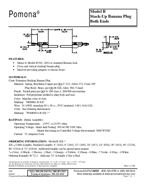B-12-2 Datasheet PDF Pomona Electronics