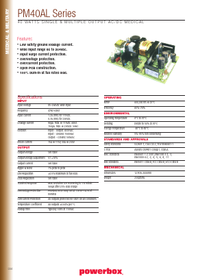 PM40-25AL Datasheet PDF Powerbox