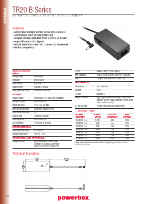 TR20B033-21A11 Datasheet PDF Powerbox