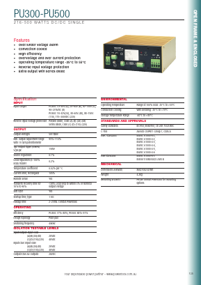 PU300C48 Datasheet PDF Powerbox