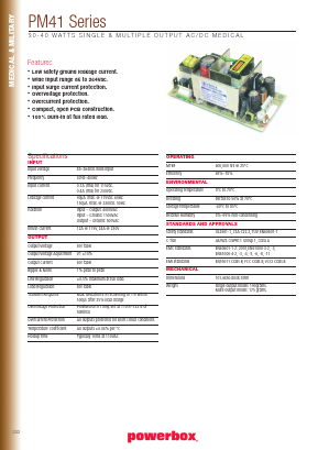 PM41-10A Datasheet PDF Powerbox