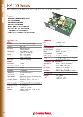 PM200-25 Datasheet PDF Powerbox