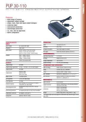 PUP30-17 Datasheet PDF Powerbox