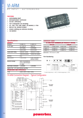 VI-ARM-C1N Datasheet PDF Powerbox