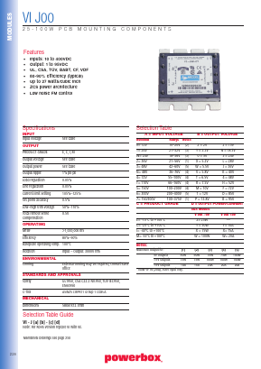 VI-J0-CW Datasheet PDF Powerbox