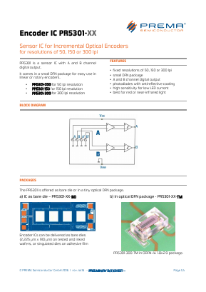 PR5301-150-TM Datasheet PDF PREMA Semiconductor