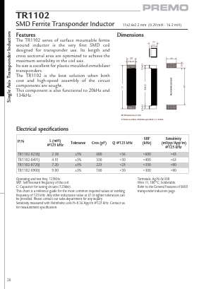 TR1102 Datasheet PDF PREMO CORPORATION S.L