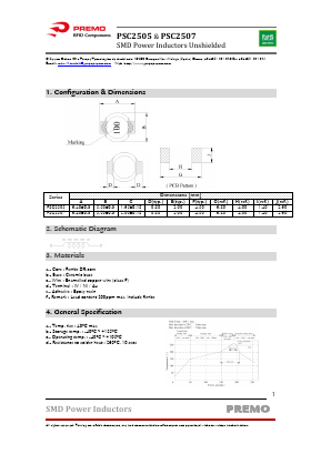 PSC2507-100M Datasheet PDF PREMO CORPORATION S.L
