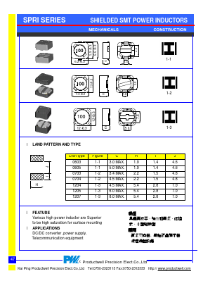 330 Datasheet PDF Productwell Precision Elect.CO.,LTD
