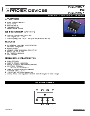 PSMDA05C-4_07 Datasheet PDF Protek Devices