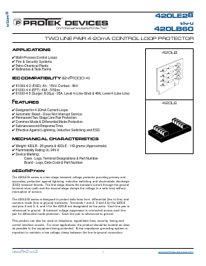420LE60 Datasheet PDF Protek Devices