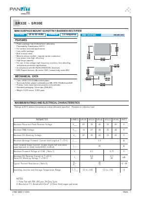 SR36E Datasheet PDF PANJIT INTERNATIONAL