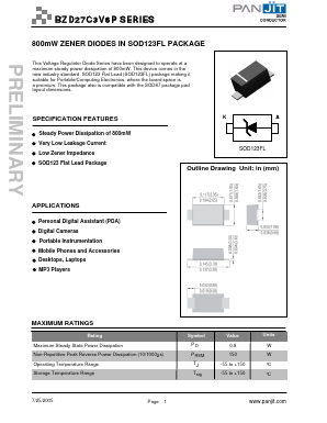 BZD27C18P Datasheet PDF PANJIT INTERNATIONAL