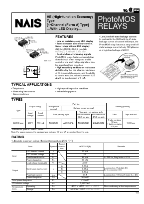 AQV254R Datasheet PDF Panasonic Corporation