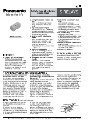 S2EB-48V Datasheet PDF Panasonic Corporation