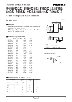 UN521F Datasheet PDF Panasonic Corporation