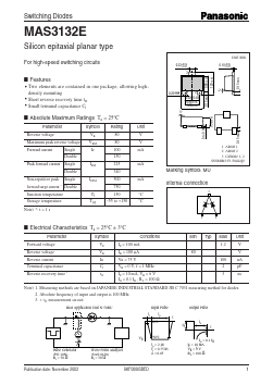 MAS3132E Datasheet PDF Panasonic Corporation