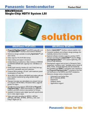 MN2WS0025 Datasheet PDF Panasonic Corporation