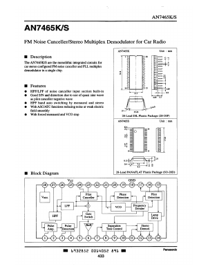 AN7465K-S Datasheet PDF Panasonic Corporation