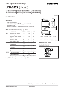 UNA0222 Datasheet PDF Panasonic Corporation