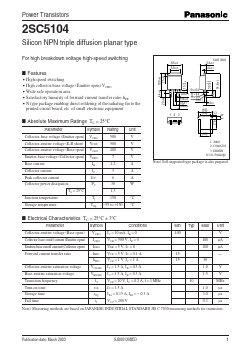 2SC5104 Datasheet PDF Panasonic Corporation