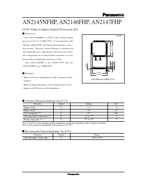 AN2147 Datasheet PDF Panasonic Corporation