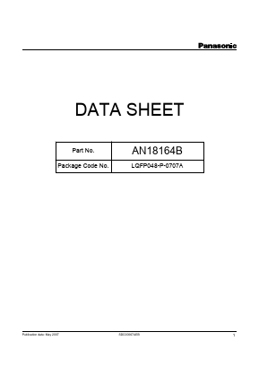 AN18164B Datasheet PDF Panasonic Corporation