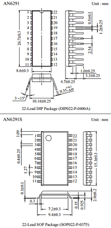 AN6291S Datasheet PDF Panasonic Corporation
