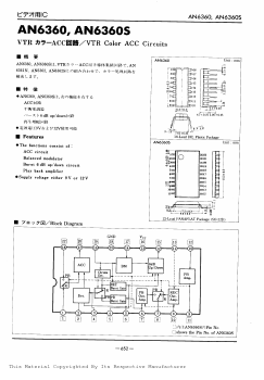 AN6360 Datasheet PDF Panasonic Corporation