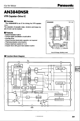AN3840NSR Datasheet PDF Panasonic Corporation