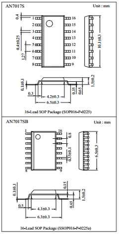 AN7017 Datasheet PDF Panasonic Corporation