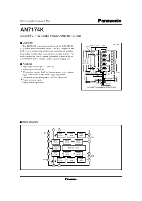 AN7174K Datasheet PDF Panasonic Corporation